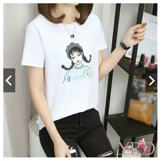 FIFI FASHION T-shrit kaos wanita SO CUTE TERBARU bhn spandex