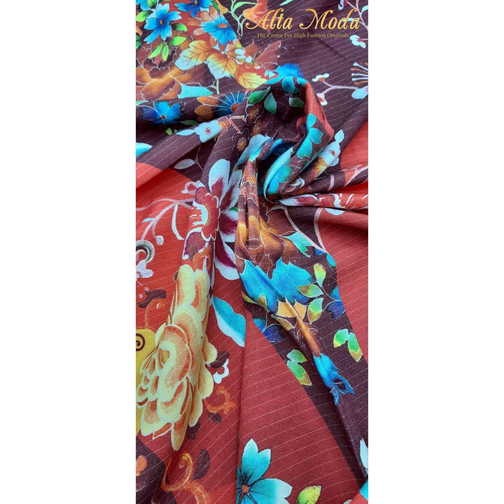 

Alta Moda Linen Motif Fancy Red Floral Kain (1 M)