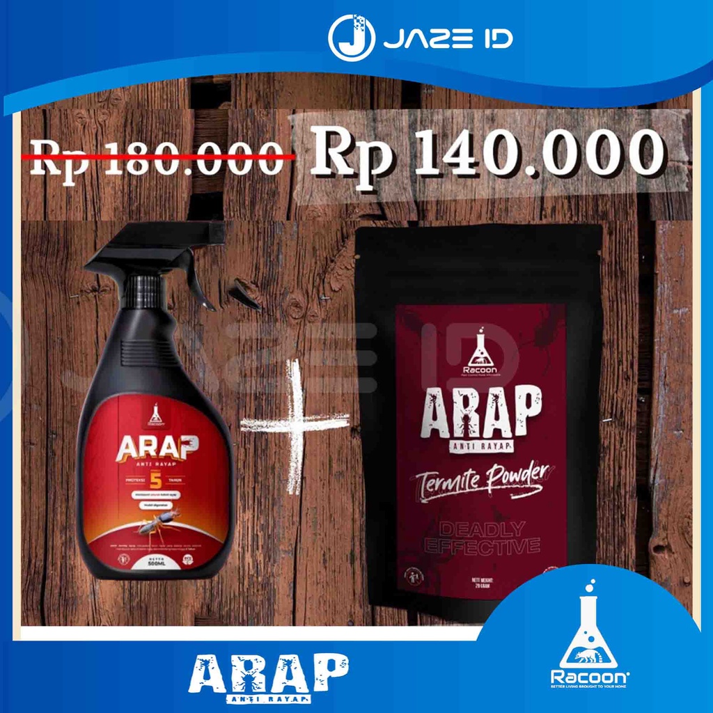 Racoon ARAP Combo Lengkap Obat Rayap Spray dan Powder