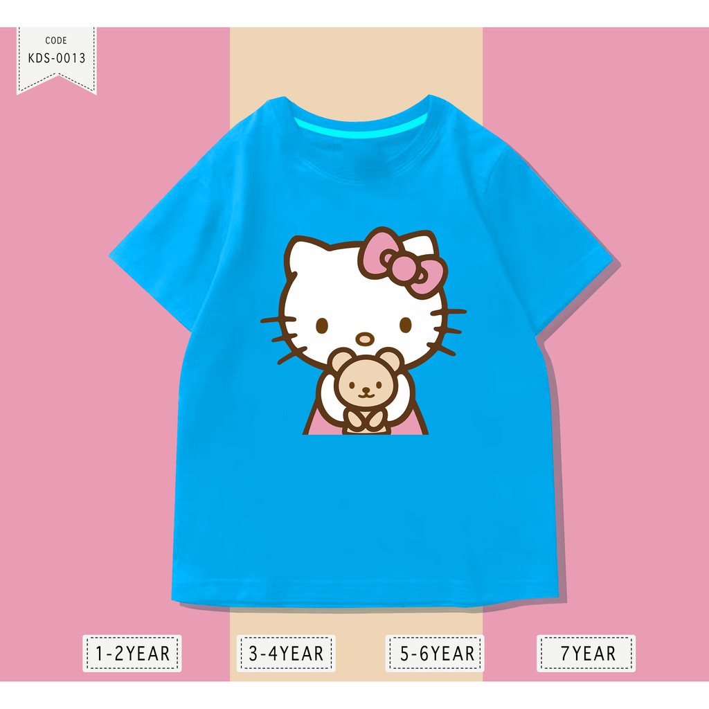 Baju Anak Hello / Kaos Distro DTF Anak Laki Laki dan Perempuan / Unisex / Motif Kartun
