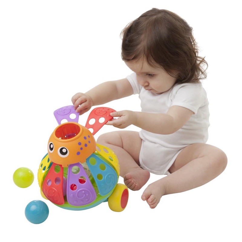 PLAYGRO PUSHALONG BALL POPPING OCTOPUS