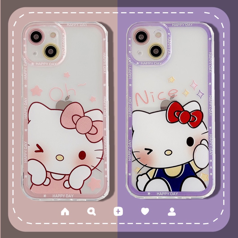 Soft Case Pelindung Lensa Kamera Bahan Silikon Motif Kartun Hello Kitty Untuk Iphone 13 12 11 Pro Max Se 2020 X Xr Xs Max 7 8 Plus