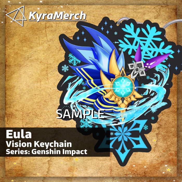 Keychain Vision Genshin Impact Eula
 | KyraMerch Anime Fanmerch Dealer