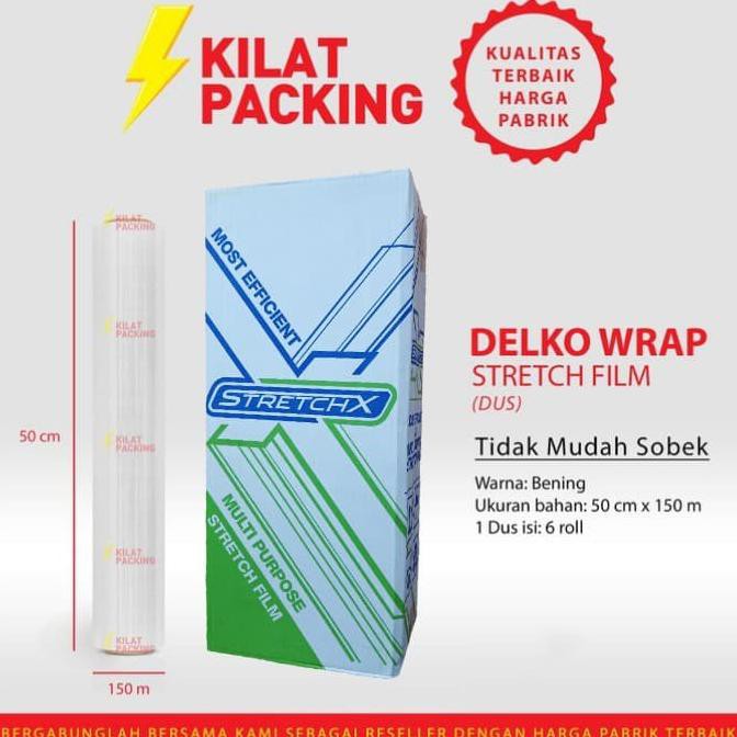 

PROMO 1 BOX PLASTIK WRAPPING 50CM X 150M STRETCH FILM DUS