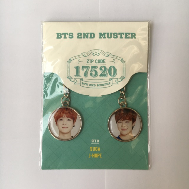 BTS 2nd MUSTER ZIPCODE 17520 Face Keyring (SUGA & JIMIN)