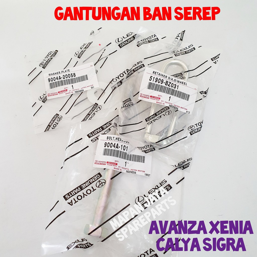 GANTUNGAN BAN SEREP AVANZA XENIA CALYA SIGRA ORIGINAL TOYOTA SET