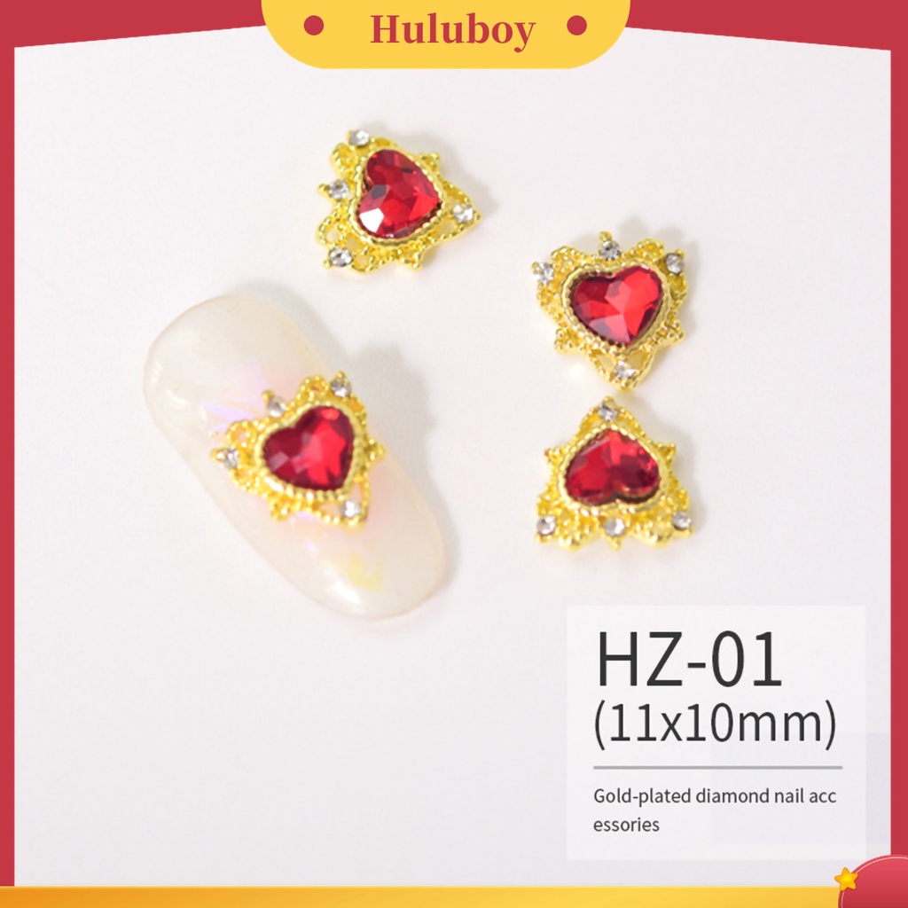 Huluboy Huluboy♡ 10pcs Ornamen Glitter Kuku Tahan Lama Untuk Membuat Perhiasan