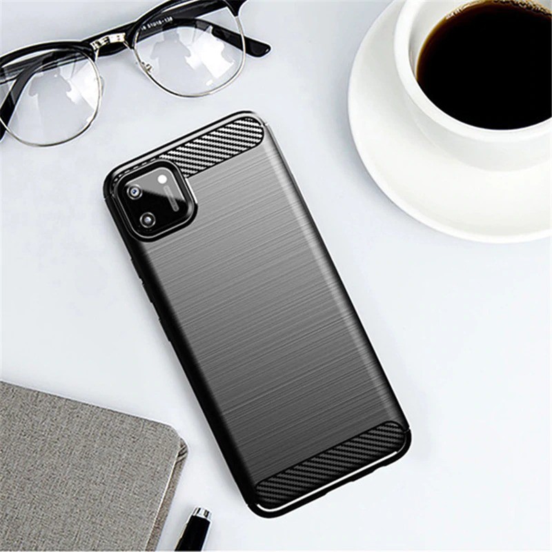 PROMO Case Realme C11 Ultra Slim Executif Carbon Fiber Premium Softcase