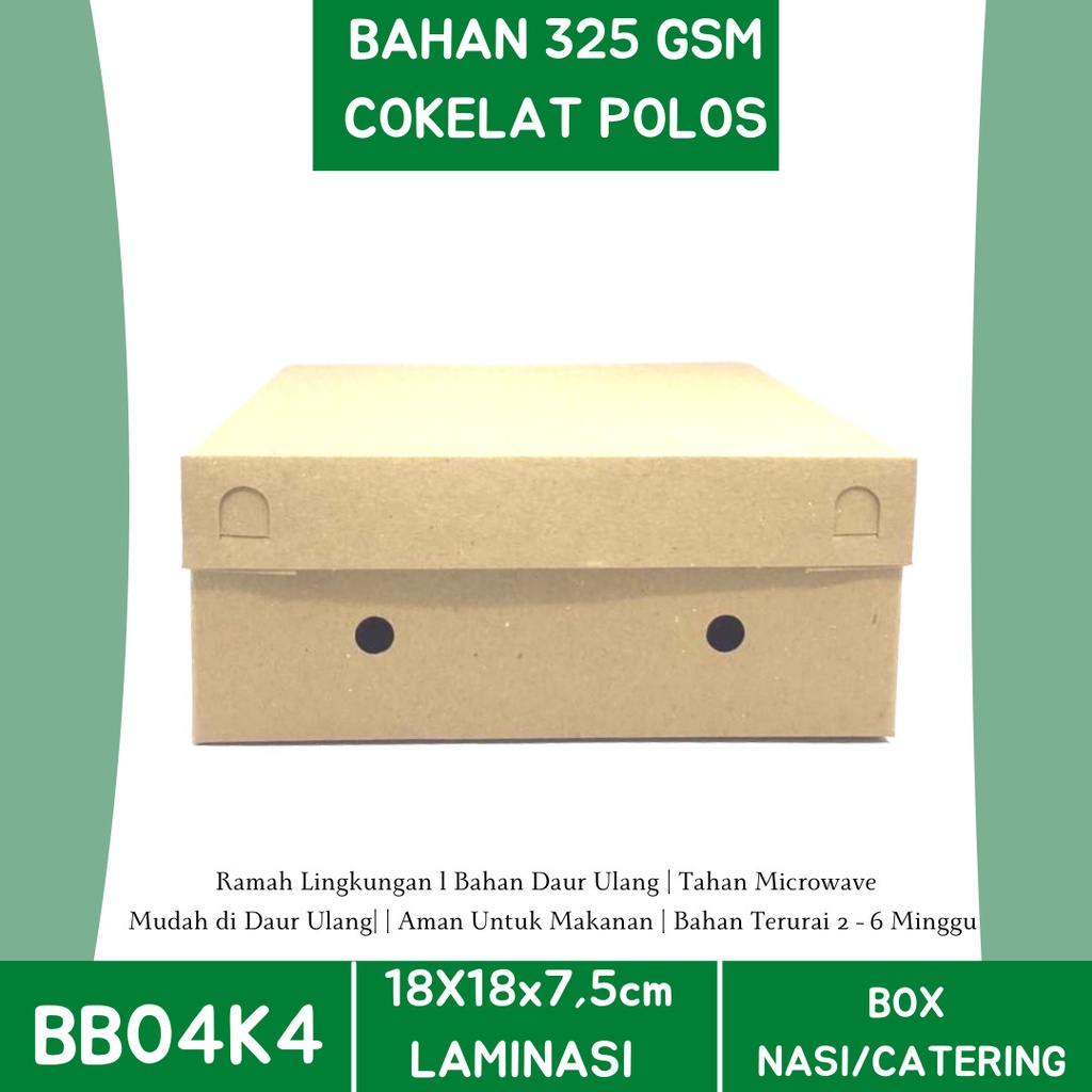 Dus Nasi 18x18 Bahan 325 Gsm Laminasi (BB4K4-18X18X7.5 Cm)