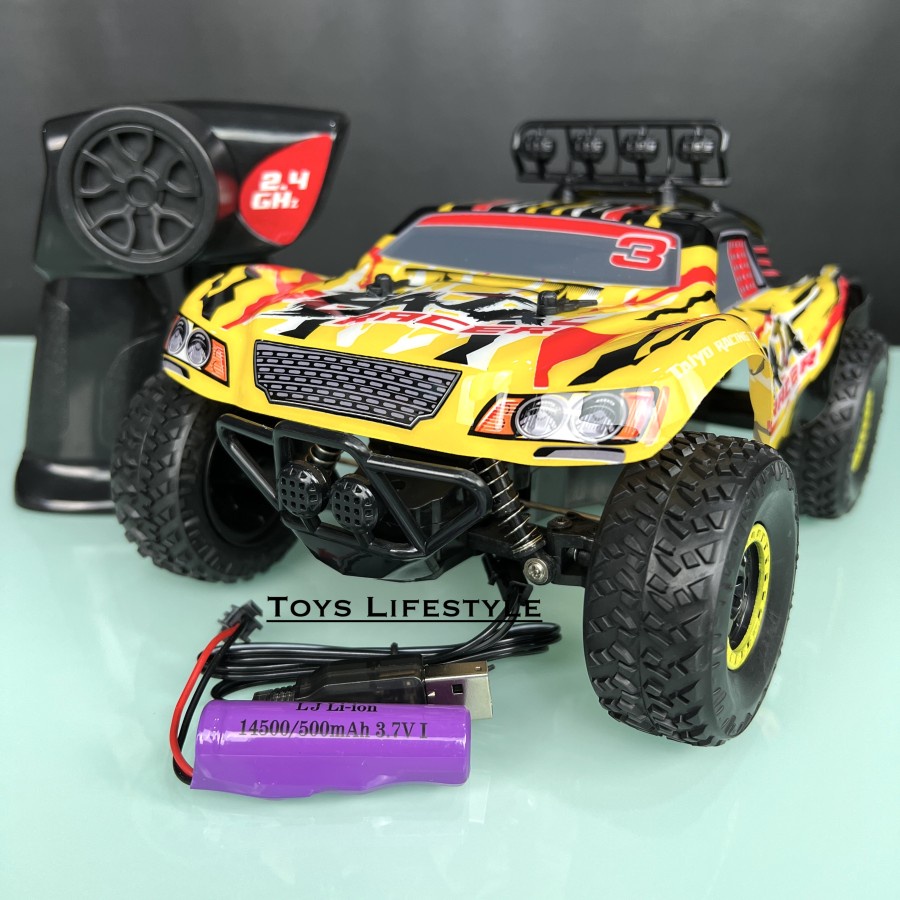 Mainan Mobil Remote Control RC Sand Monster 1:16 (Hitam, Merah, Hijau)