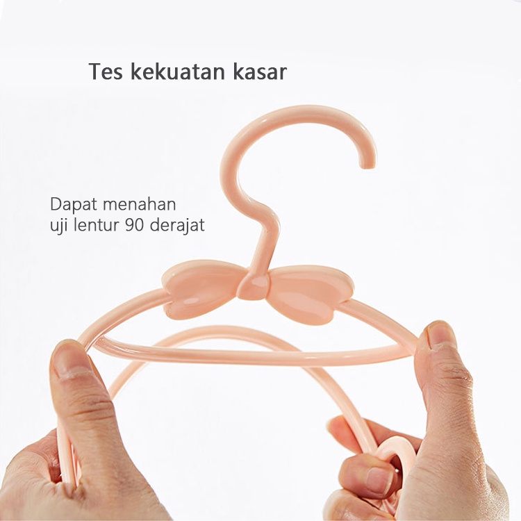 HIPPO LAND Gantungan Baju Anak Tebal 29.5cm PP Kid Clothes Hanger Multifungsi Warna Warni 290