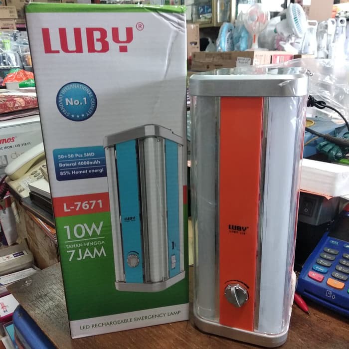 LUBY L-7671.Lampu EMERGENCY Super Terang&amp;Tahan Lama.Baru