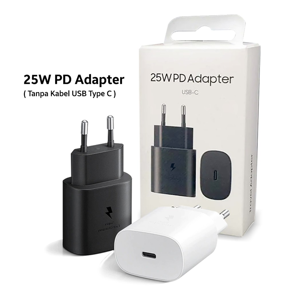 Charger Samsung Fast Charging 25 Watt USB type C Kepala Adapter 5V 3A