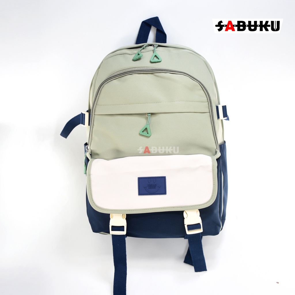 Tas Ransel Pria Wanita Fashion Remaja Kekinian Tas Ransel Sekolah Backpack Korea Multifungsi -211