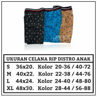  Celana  pendek  anak  rip distro  kolor gaul motif grosir 