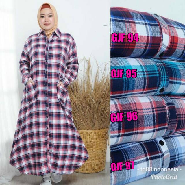 Gamis flanel / gamis jumbo / gamis terbaru / gamis busui / gamis kotak / gamis flanel jumbo / gamis
