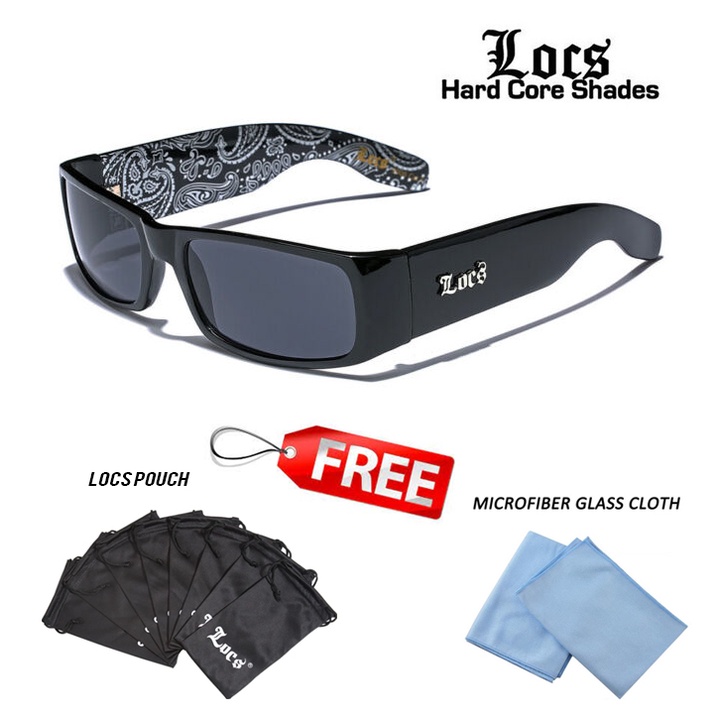 Locs 9006 gangsta black bandana cholo hardcore shades