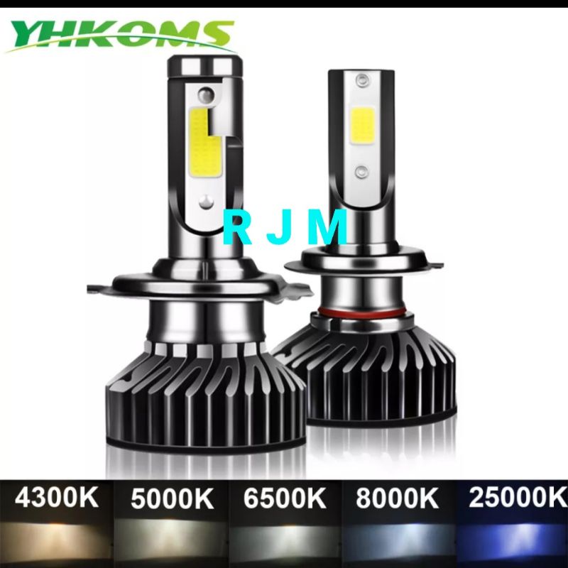 Lampu Bohlam LED H4 5000K Merk YHKOMS