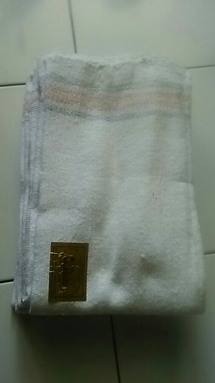 Kain Pel (putih/biru Dongker)