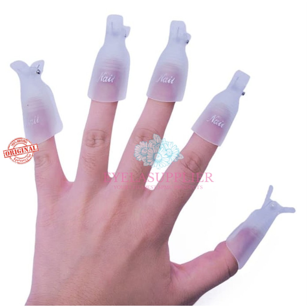 10 pcs 1 set Gel Polish Remover Soak Off Clipper Penghapus Kutek Gel Pembersih Kuku