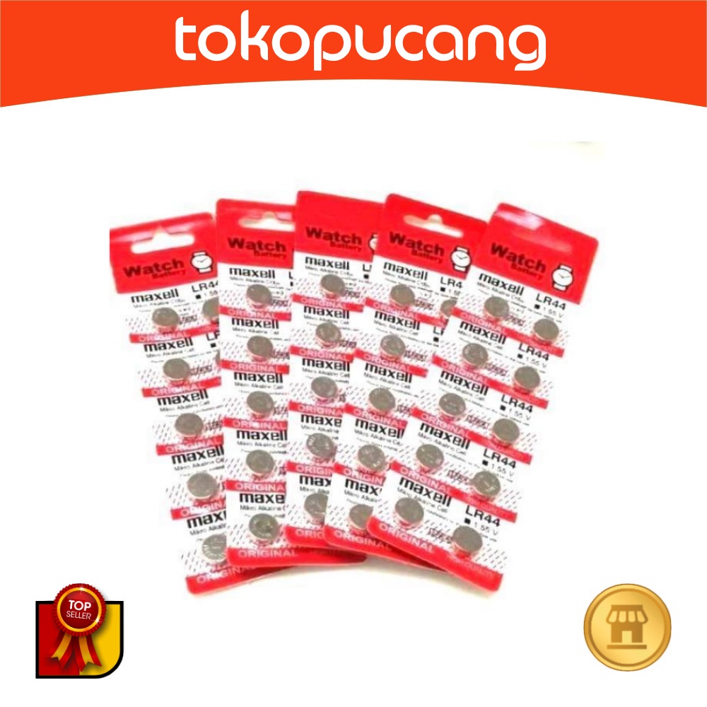 Baterai Kancing LR44 Maxell Batre LR44 Maxell 1.5V 1 PCS Batre AG13