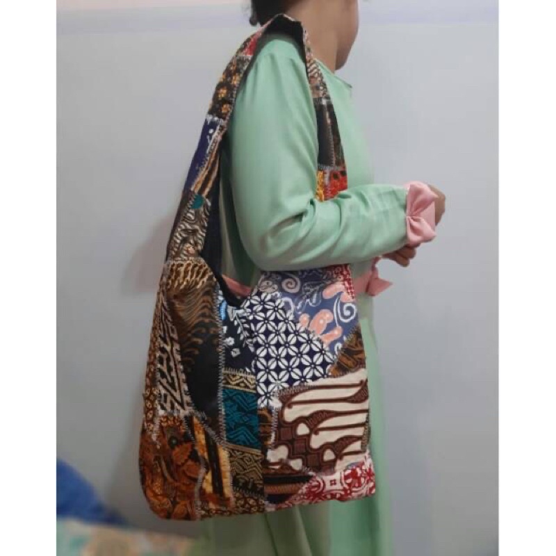 Tas Batik Perca Tali panjang