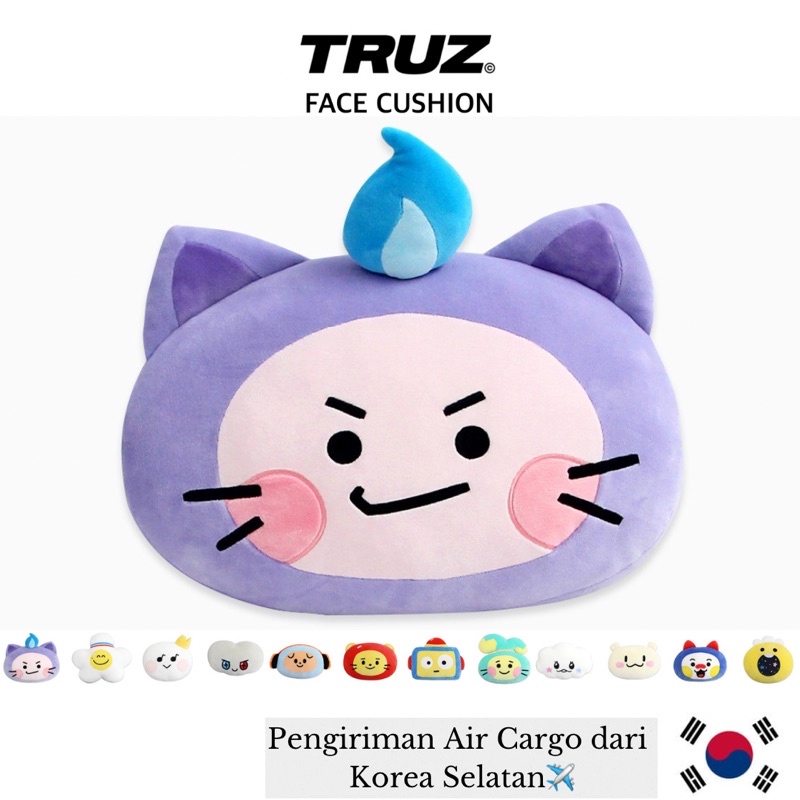 🇰🇷 Official Truz Face Cushion Nara Home Deco Narahomedeco Korea Treasure Doll Boneka Original