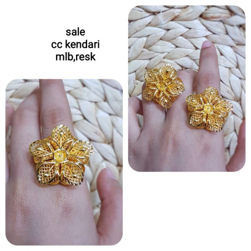 cincin replika mas model kendari kualitas golden,awet ,tahan lama,dan mewah