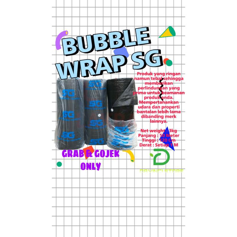 

Bubble Wrap SGI 120cmX50meter (khusus gojek/grab)