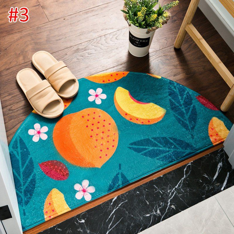 Door mat trendy polyester/Keset kaki pintu setengah lingkar