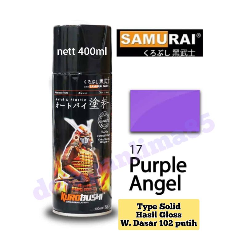Samurai Paint 17 Purple Angel/ungu/purple/cat semprot/pylox/pilok