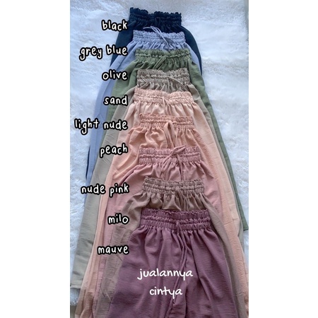 Ruby Crinkle Cullote | kulot bahan crinkle premium