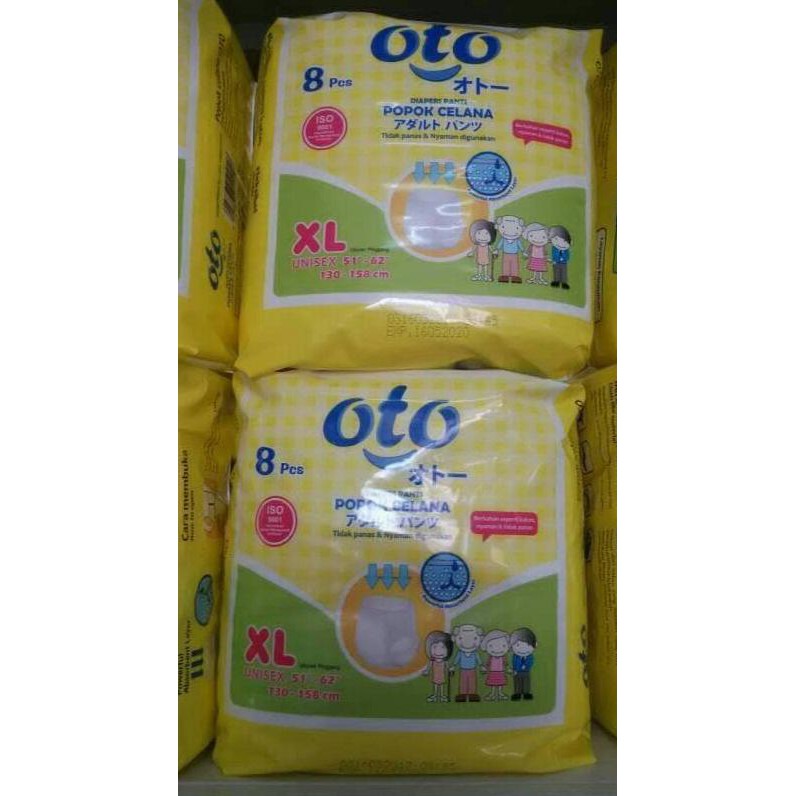 popok dewasa celana oto xl 8/ pampers