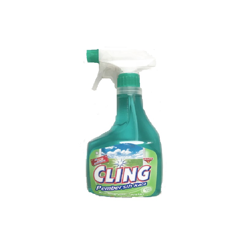 Cling Pembersih Kaca Hijau Botol Kemasan 425ml