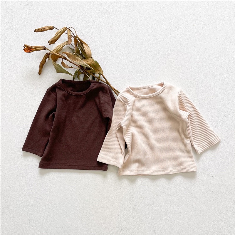 Baby basic top/ kaos bayi lengan panjang/ inner bayi manset bayi (H3)