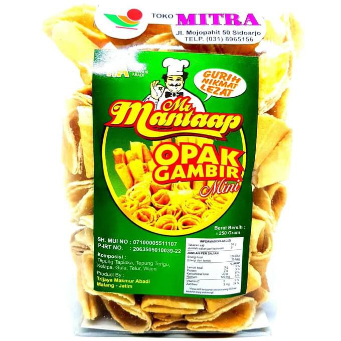 

Open Ds] Mr Mantap Opak Gambir 250Gr | Snack Lipat Gulung Egg Roll Camilan Asli