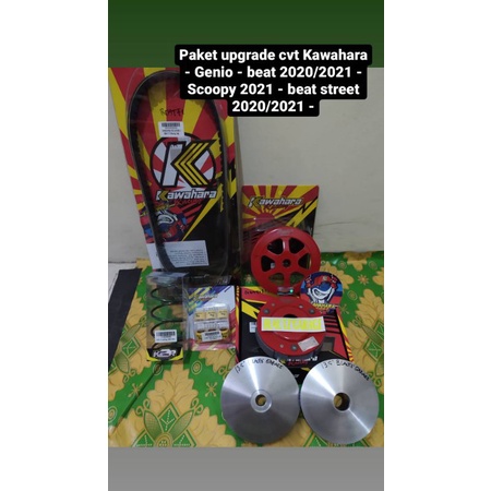Paket upgrade cvt kawahara Genio, beat fi 2020/2021, Scoopy fi 2021