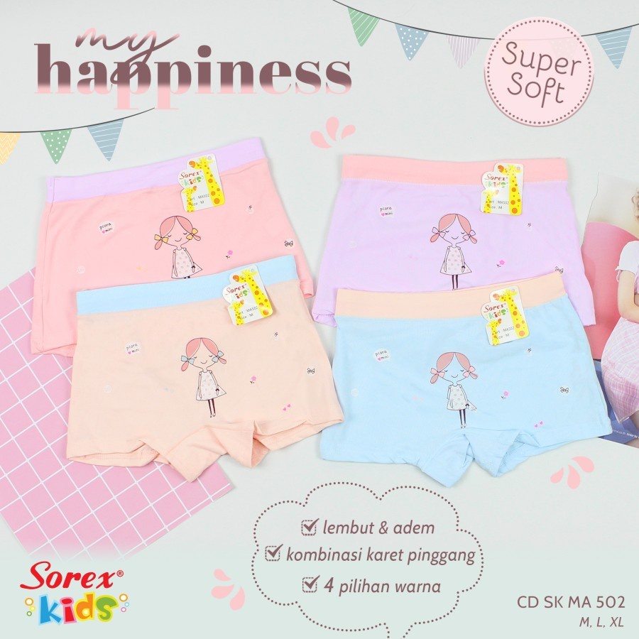 Sorex Kids SK MA 502 Celana Dalam untuk Anak Perempuan Super Soft