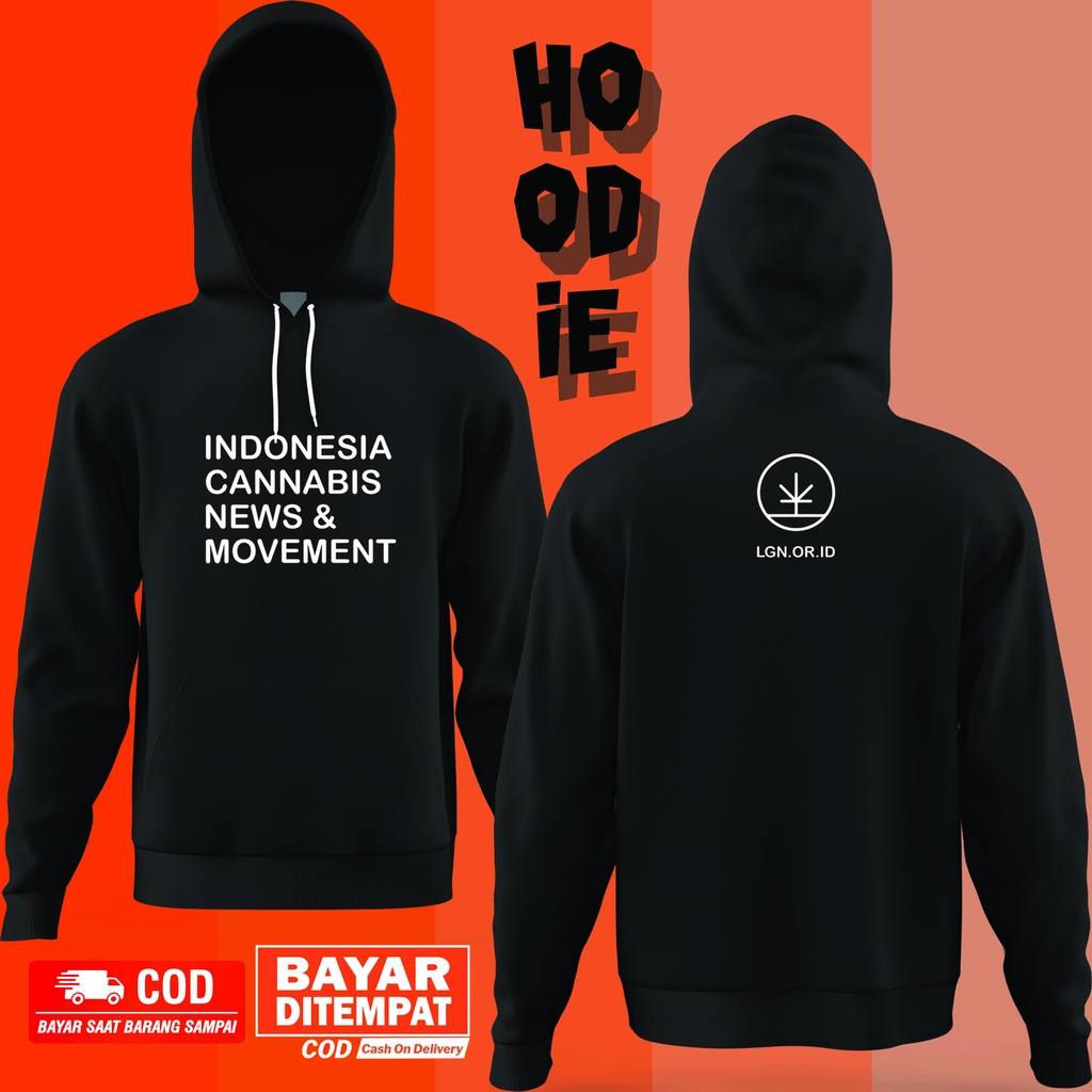 Jaket Hoodie LGN Cannabis Jaket Hoodie Lingkar Ganja Nusantara Berkualitas.
