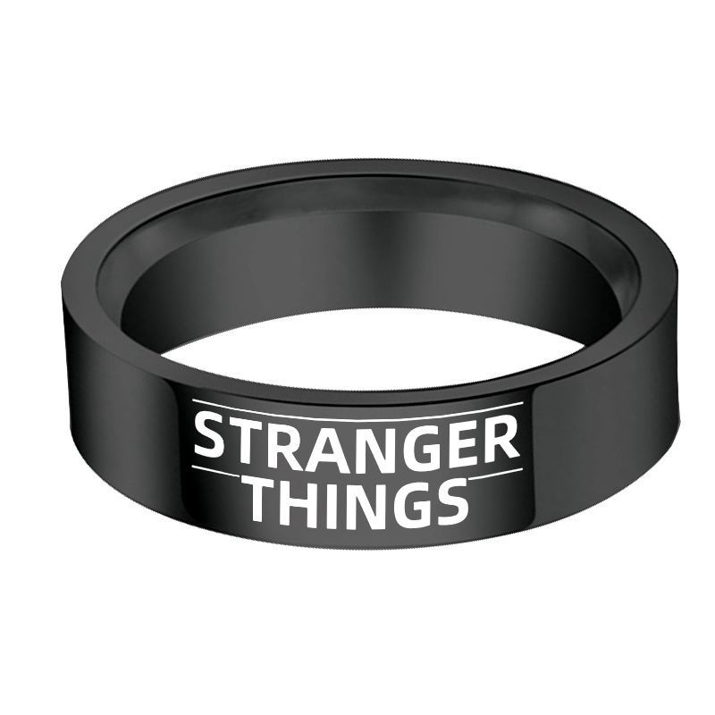 Cincin Bahan Stainless Steel Desain Stranger Things Rings Eddie Munson Eleven 011 Friends Don 't Lie I Believe