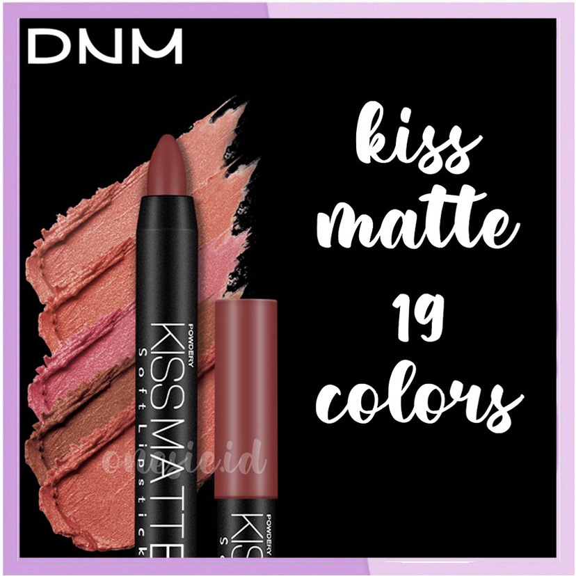 DNM Pensil Lipstik Matte Clay Lipstick Pencil Tahan Lama Dan Tidak Lengket Long Lasting Matte Rotate 19 Colour LA081