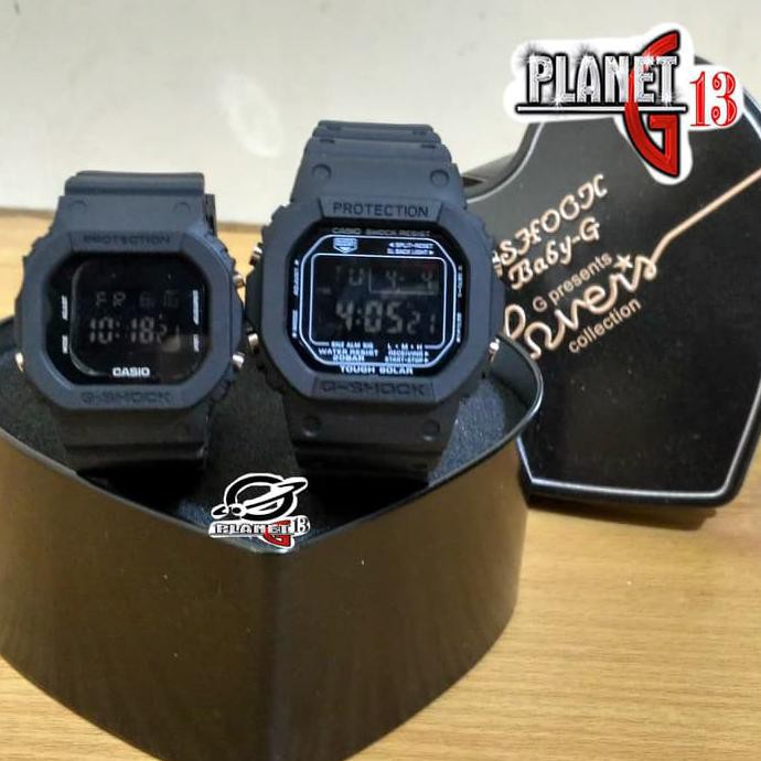 JAM TANGAN COUPLE | PASANGAN ROMANTIS BLACK LIMITED
