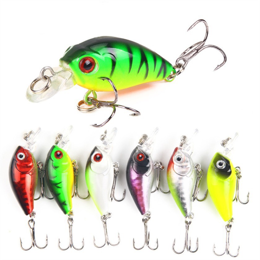 Shengyao 1Pcs Crankbait Umpan Pancing Fishing Lure 4.5cm/3.8g Topwater Fishing Bait Ikan Kecil Casting Wobble