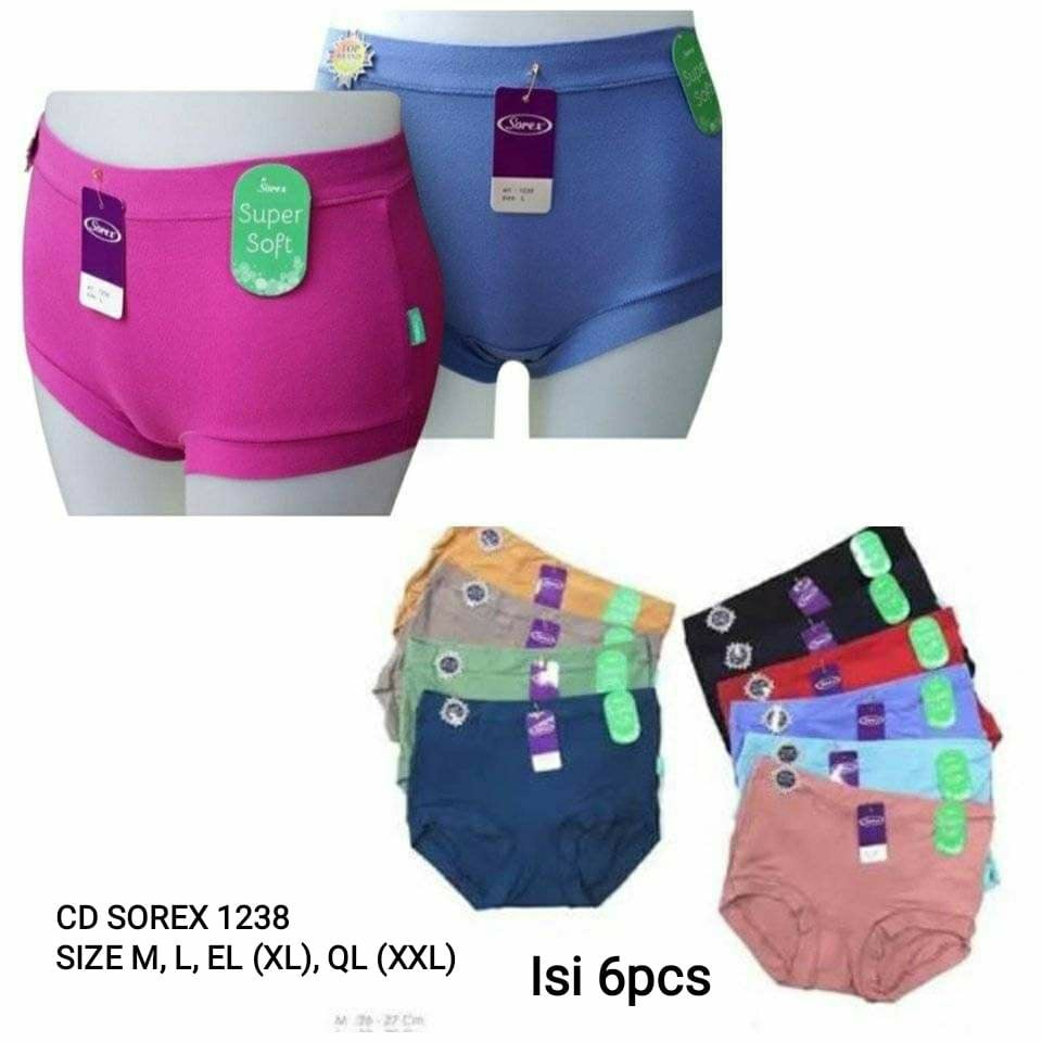 6pcs CD Sorex Celana Dalam Wanita Nyaman Berkualitas