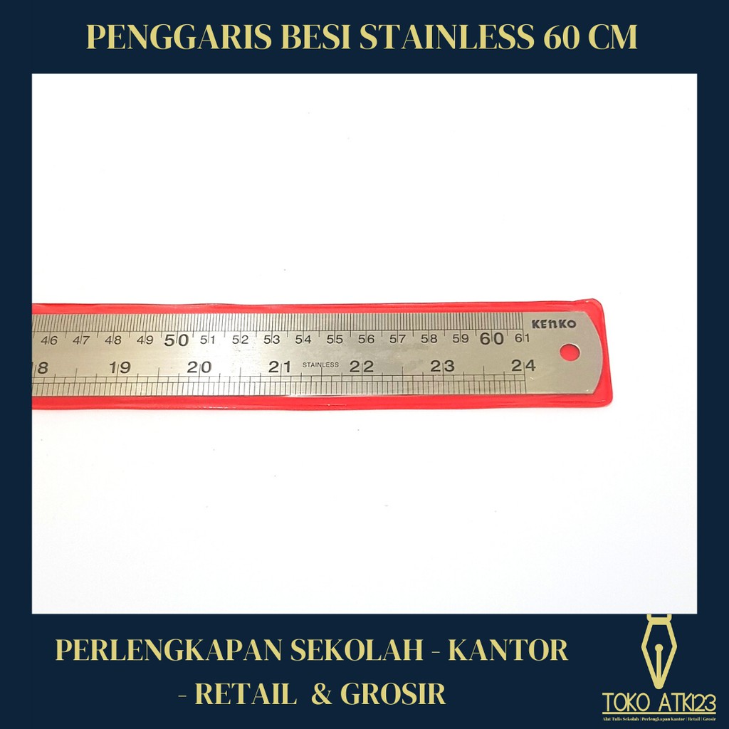 Penggaris Besi Stainless 60 cm