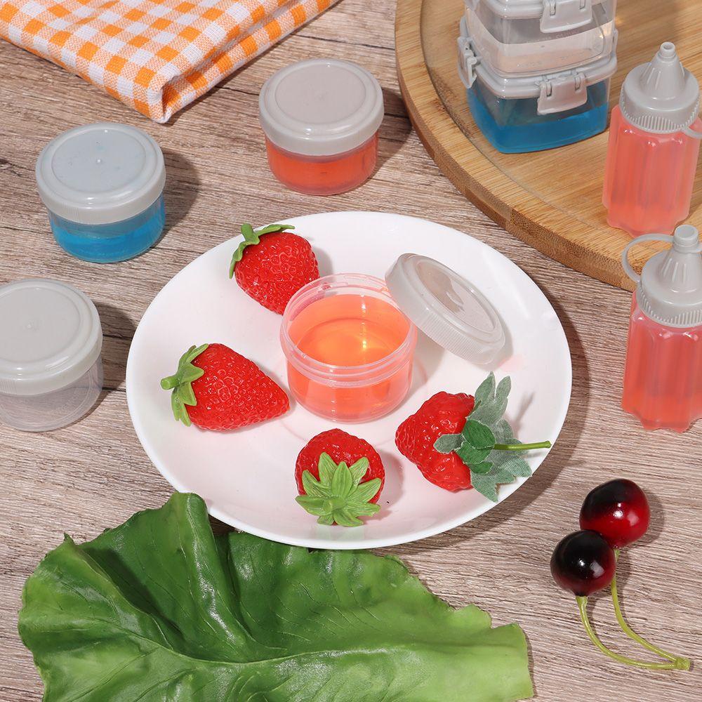 Chookyy 4PCS /Set Toples Bumbu Mini Portable Alat Dapur Perlengkapan Piknik Bento Seasoning Box