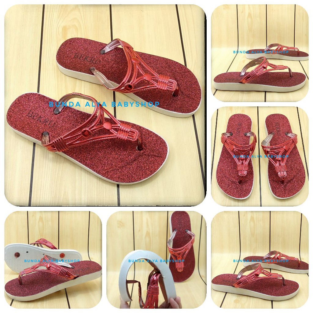 Sendal Jepit Wanita MERAH Size 36 - 40 - Sandal Jepit Perempuan Casual Flat - Sandal Cewek Trendy