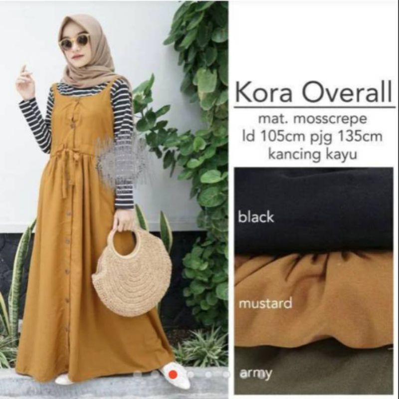 Kora overall pakaian wanita fashion remaja