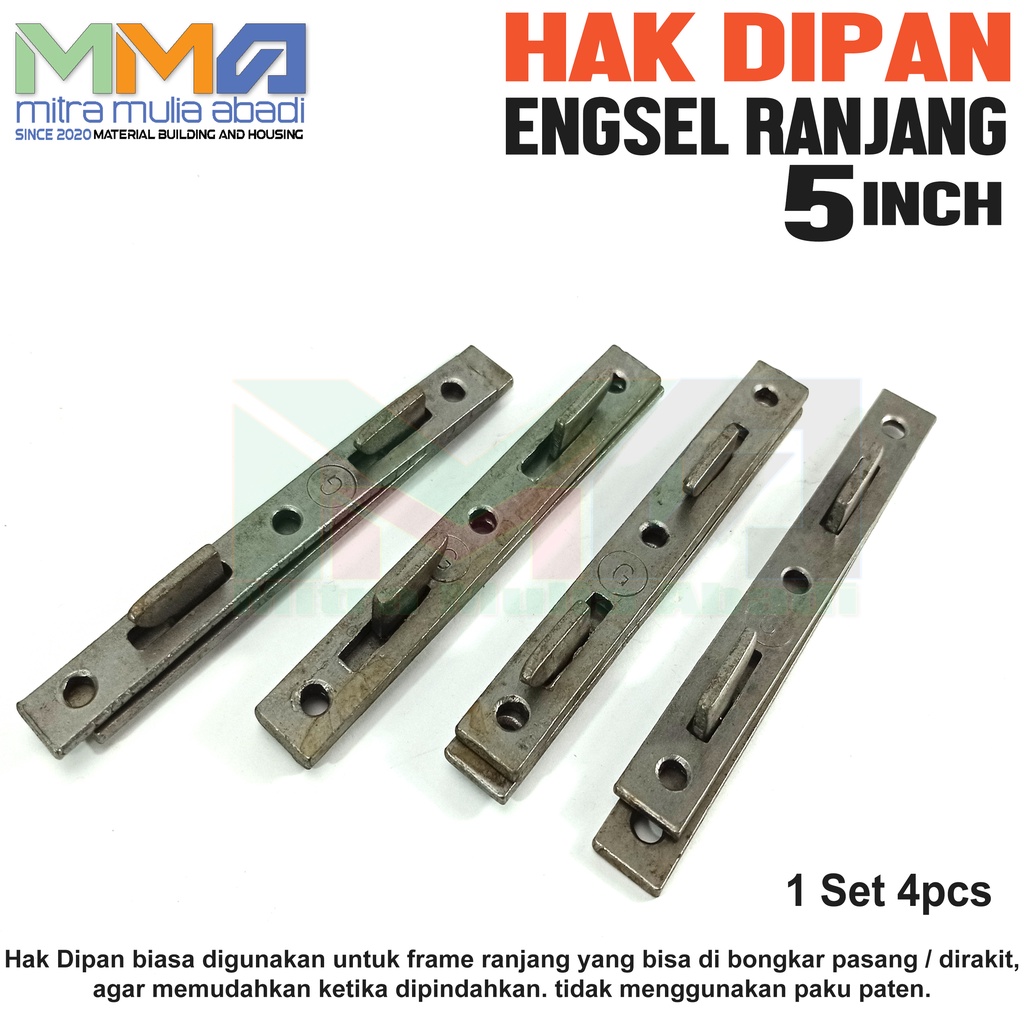 Hak Dipan 5 Inci-(1set - 4 pasang) Bed Fitting