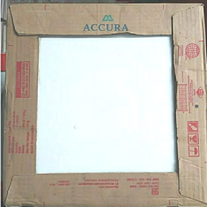 KERAMIK LANTAI ACCURA ARTIC WHITE 30X30  KW 3